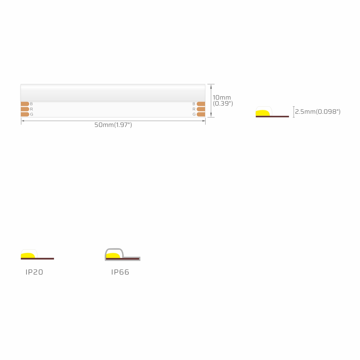 10mm | 24V | 840LEDs | 50mm/cut | #6704 | COB LED strip light (6704 ...