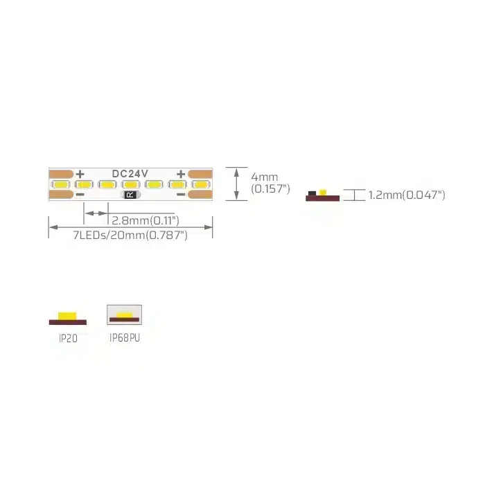 4mm | 24V | 350LEDs | 20cut | #9677 | 2110 ULtra-Density Ultra-Narrow ...