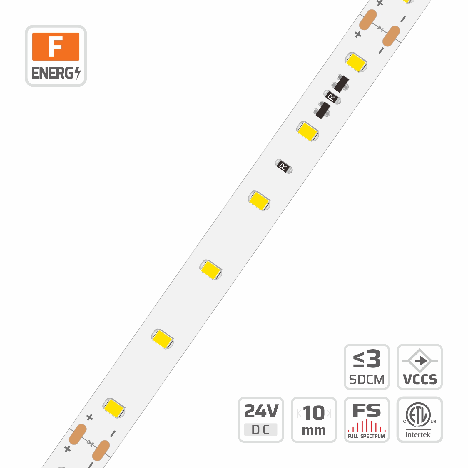 10mm | 24V | 60LEDs | 100cut | #6679 | 2835 Classic LED Strip Light