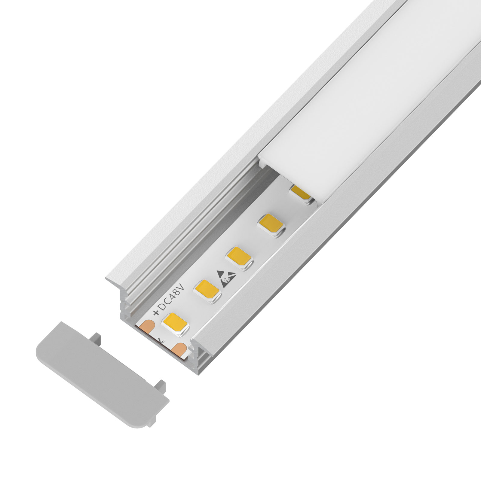15×9.9mm With Flange Aluminum LED Strip Channel