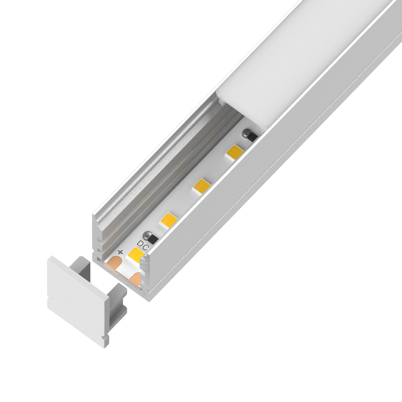 DL-1215 Surface Mount LED Channel — 24V, cuttable every 50mm, 8mm FPCB width, 2835 LEDs, 120 LEDs/m