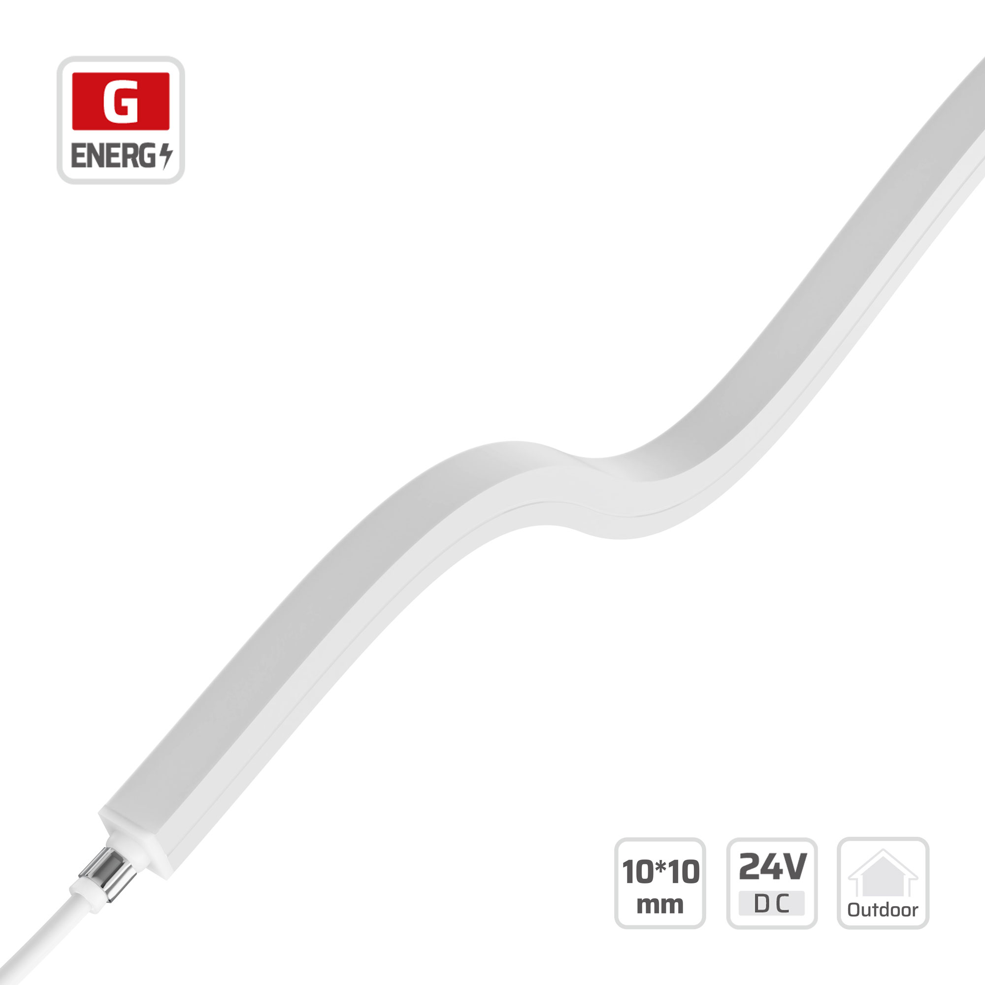 10*10mm  | 24V | 120LEDs | 50mm/cut | #1010T-EE | 1010 Silicone Flexible Neon Light
