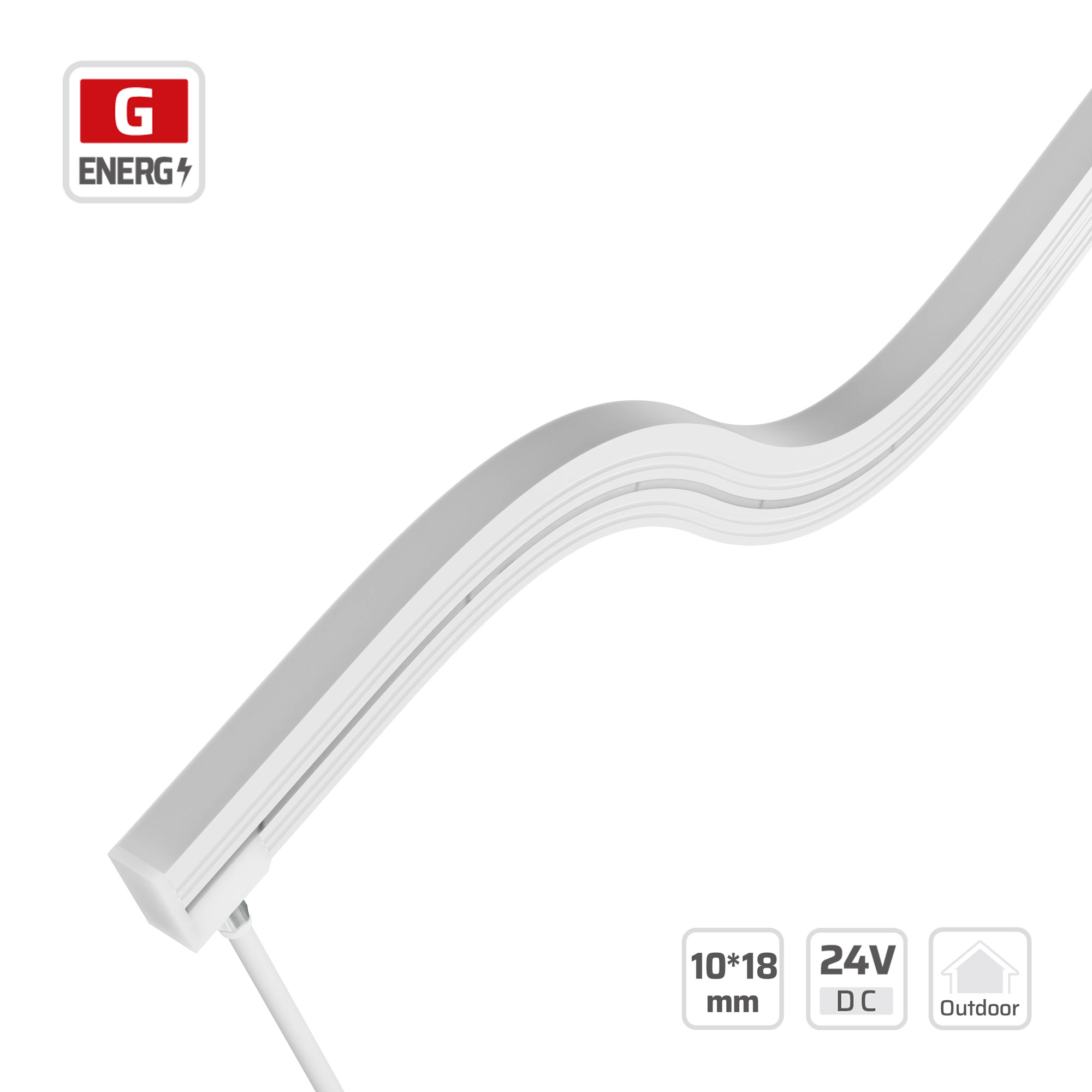 10*18mm | 24V | 120LEDs | 50mm/cut | #1018S-EE | 1018 Silicone Flexible Neon Light