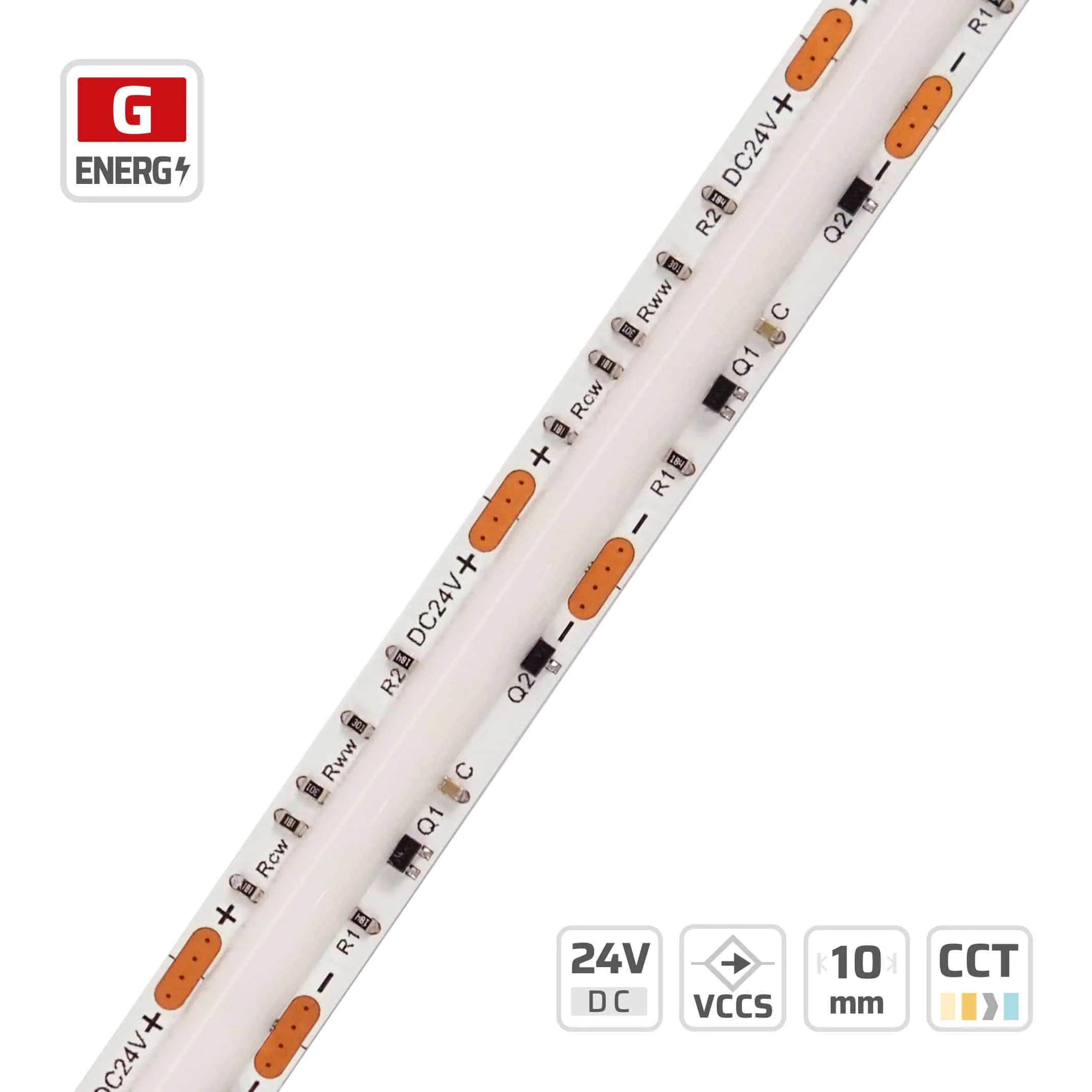 10mm | 24V | 420LEDs | 33.33mm/cut | #14207 | Dim to Warm SOB Strip