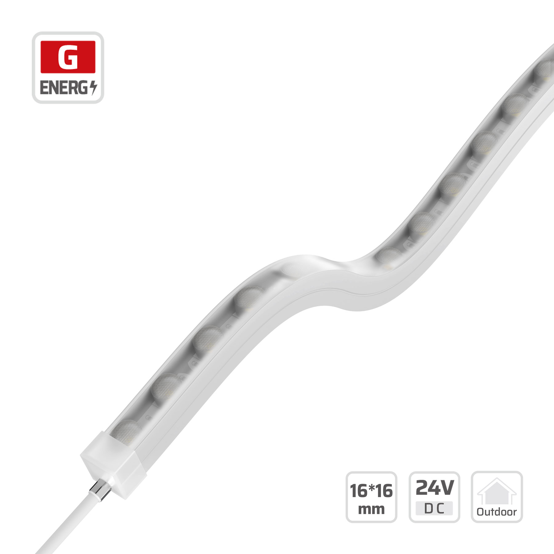 16*16mm | 24V | 48LEDs | 41.6mm/cut | #1241 | 1616 3D Twistable Wall washer LED light