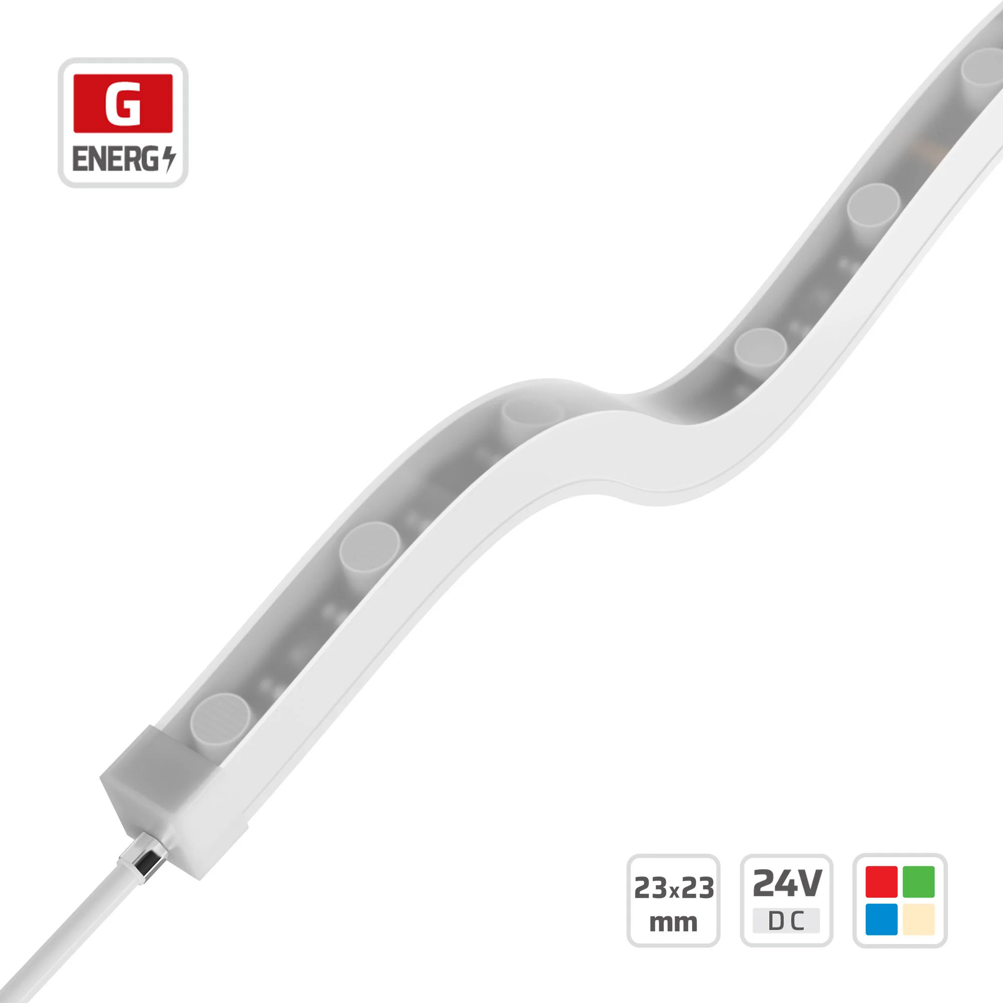 23*23mm | 24V | 24LEDs | 270mm/cut | #15557 | 2323 RGBW Flexible Wall Washer LED