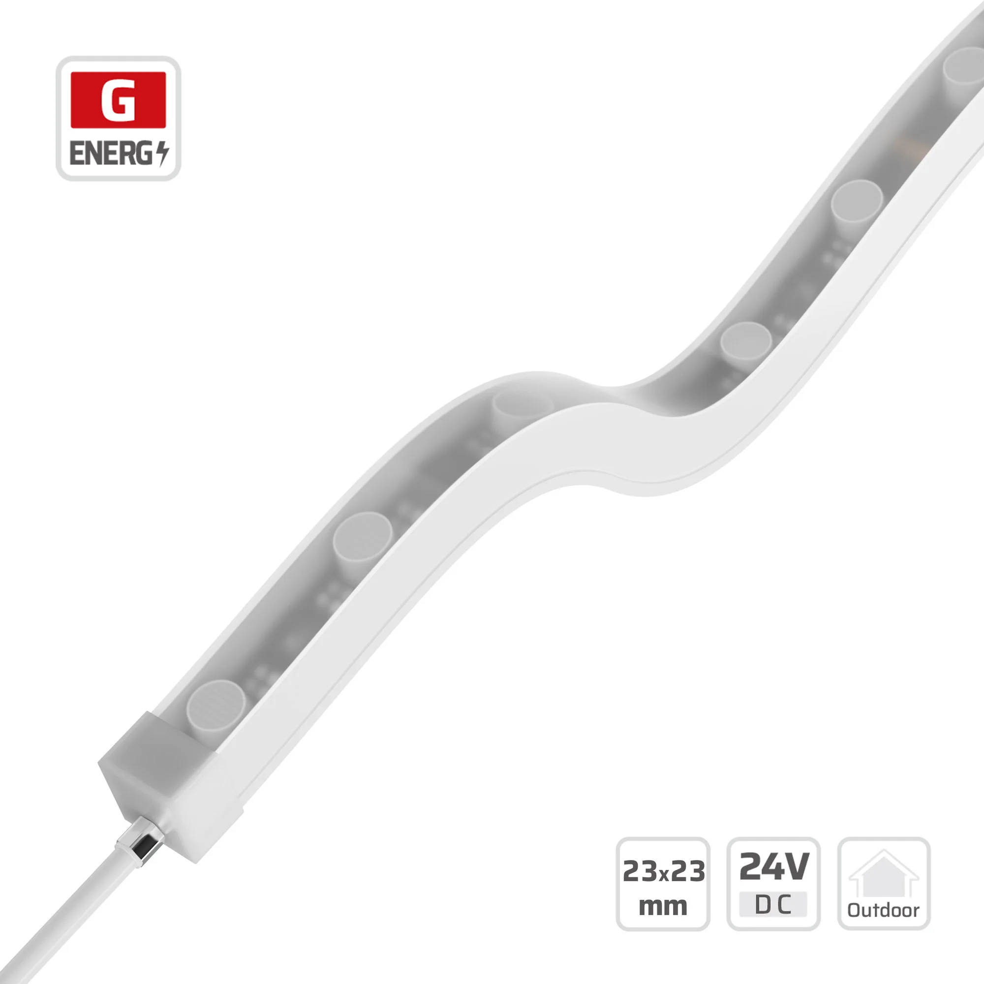 23*23mm | 24V | 24LEDs | 270mm/cut | #16006 | 2323 3D Flexible Wall washer LED light