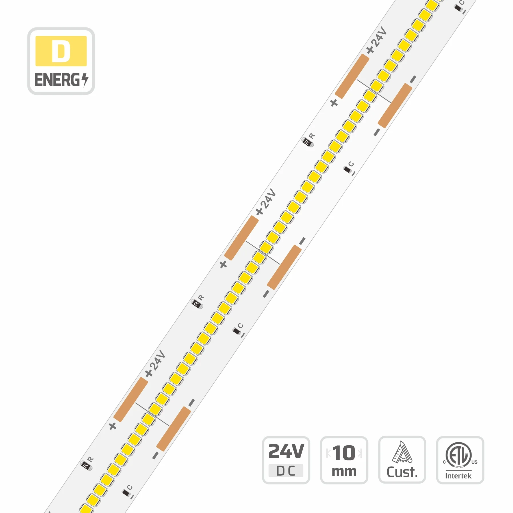 10mm | 24V | 544LEDs | 29.412cut | #16662-N | 1515 Ultra Density LED Strip Light