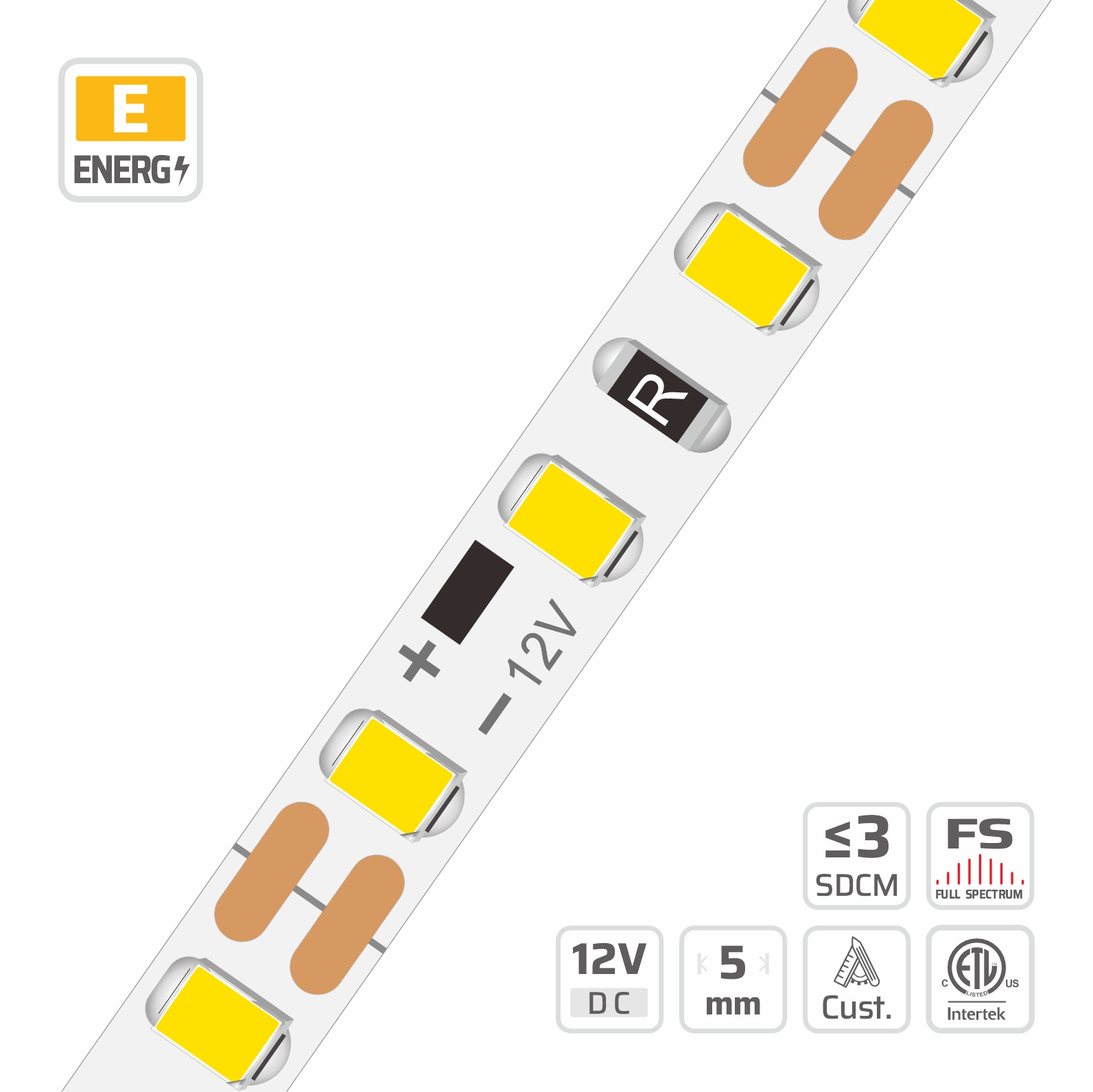 5mm | 12V | 120LEDs  | 25cut | #9496 | 2835 Ultra-Narrow LED Strip Light