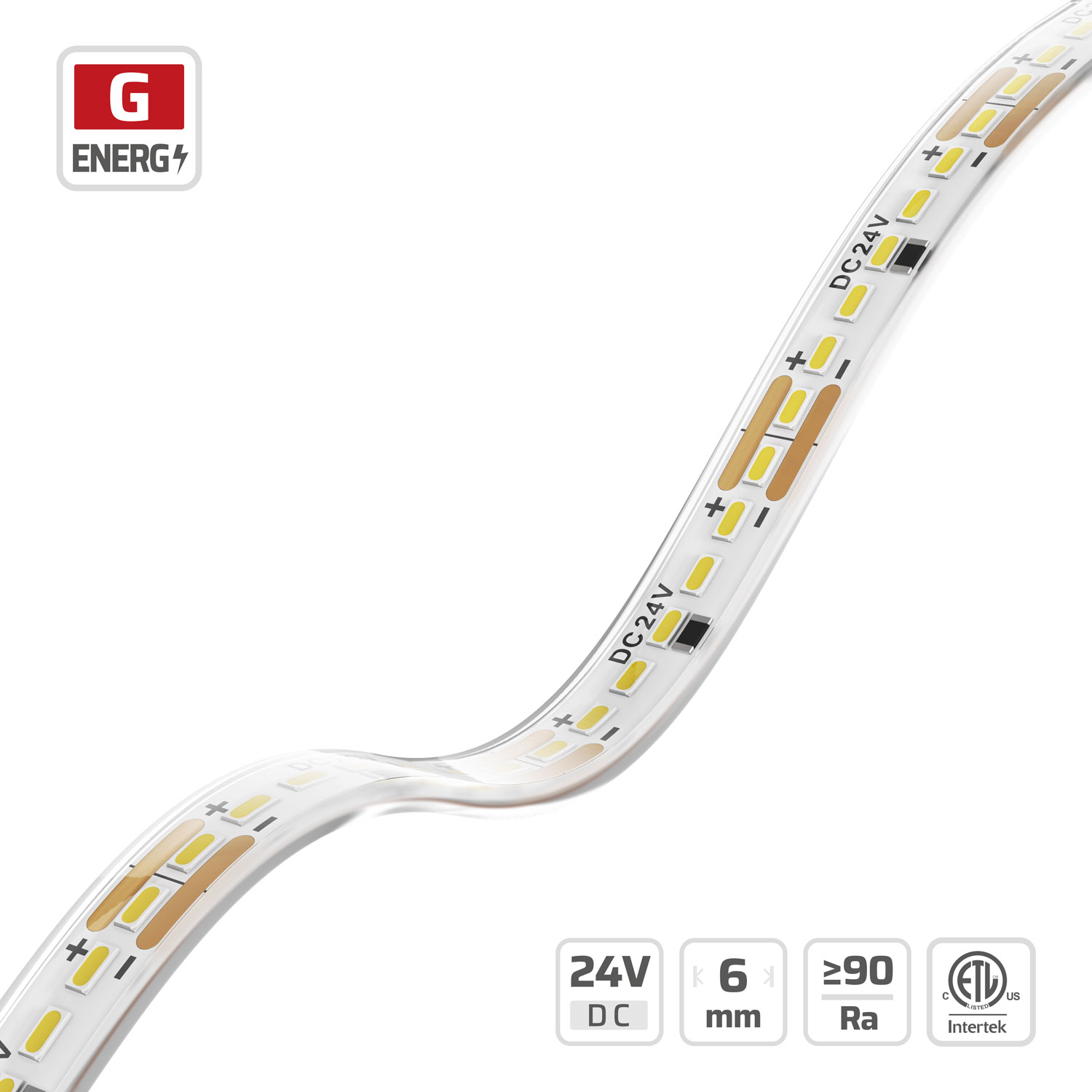 9677-PU · 2110 · 24V · cuttable 20mm 9677-PU 2110 — 24V, cuttable every 20mm, 4mm FPCB width, 2110 LEDs, 350 LEDs/m
