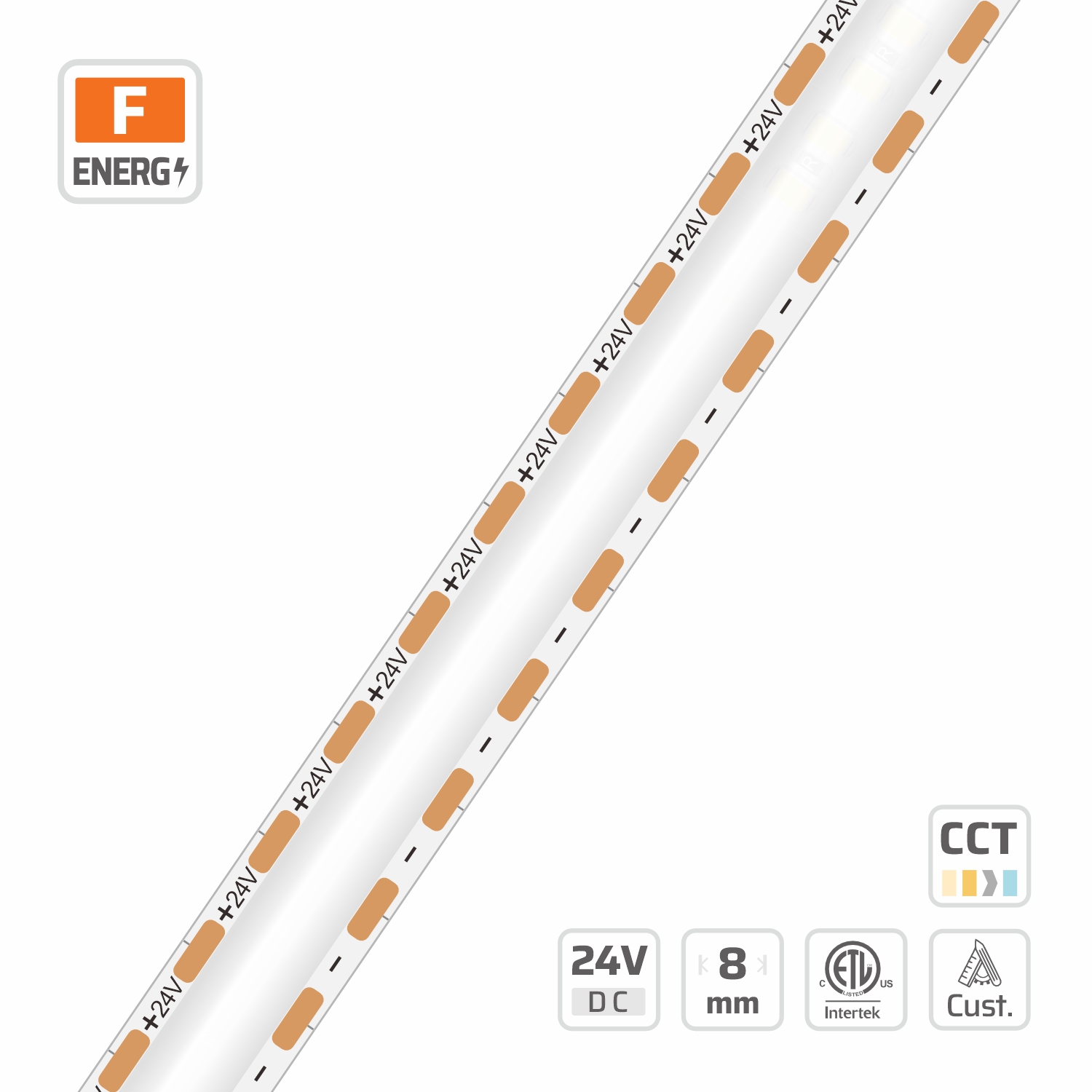 8mm | 24V | 6.66cut  | 300LEDs | #14157 | Micro-Cut SOB strip