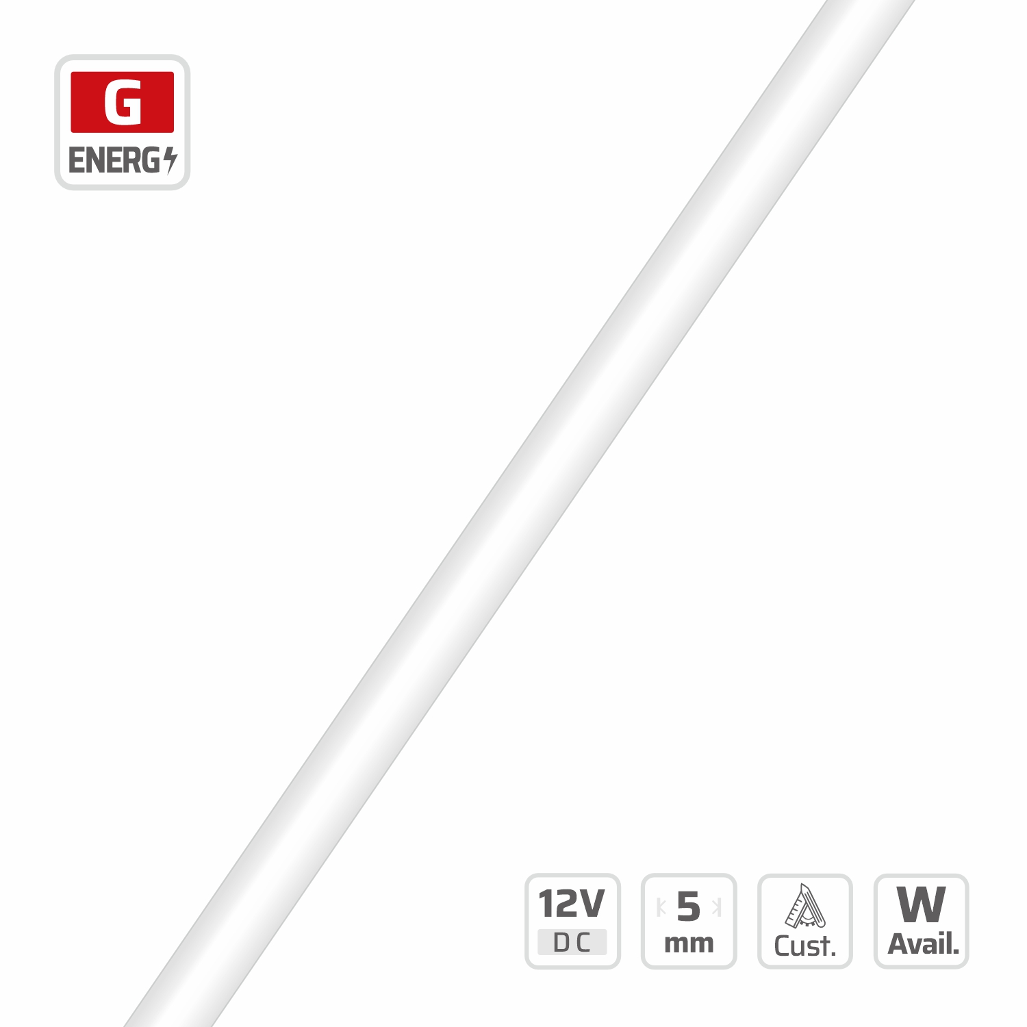 20973 · 12V · cuttable 8.6mm 20973 2216 SOB Ultra-Narrow LED Strip Light | 5mm | 12V | 348LEDs | 8.62mm/cut | #20973 — 12V, cuttable every 8.6mm, 5mm FPCB width, SOB LEDs, 348 LEDs/m