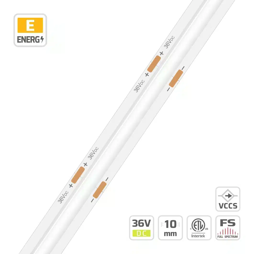 10mm | 8m | 312LEDs | 38.46cut | #15098 | 36V SOB Strip C.V. version
