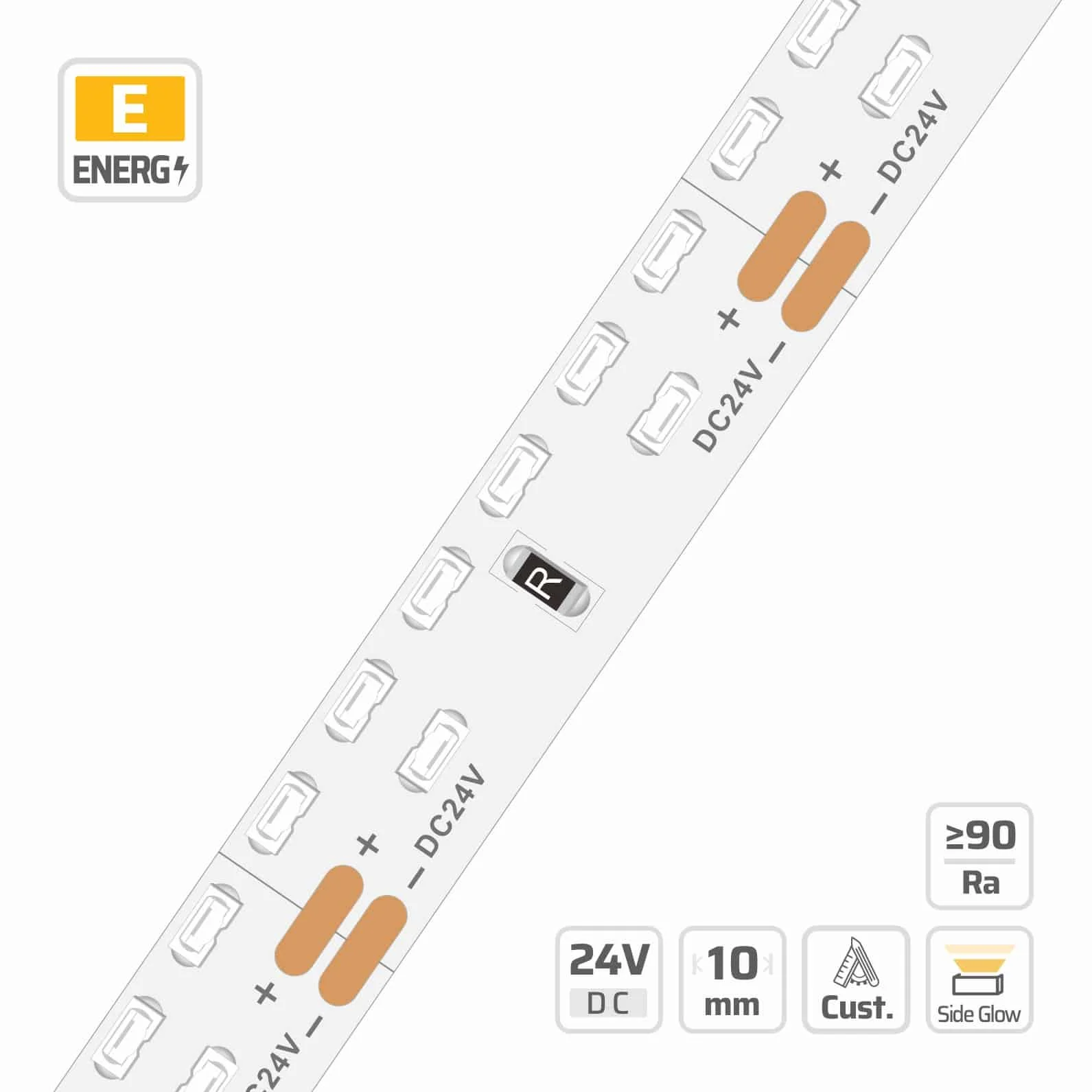 10mm | 24V | 208LEDs | 38.46cut | #3608 | 3014 Side View Special LED Strip Light