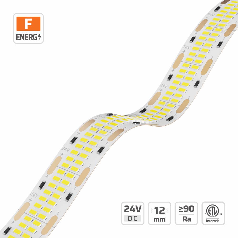 12mm | 24V | 1120LEDs  | 12.5cut | #3702 | 2110 High Lumen Ultra- Density Multi-Line LED Strip Light