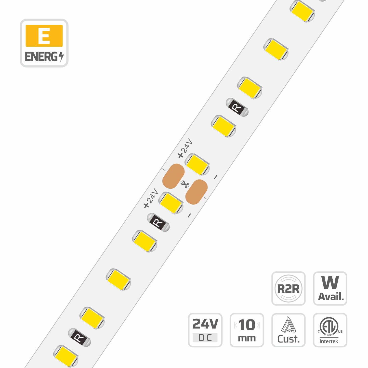 10mm | 24V | 120LEDs | 50mm/cut | #16770 | Roll-to-Roll Long Reel LED Strip