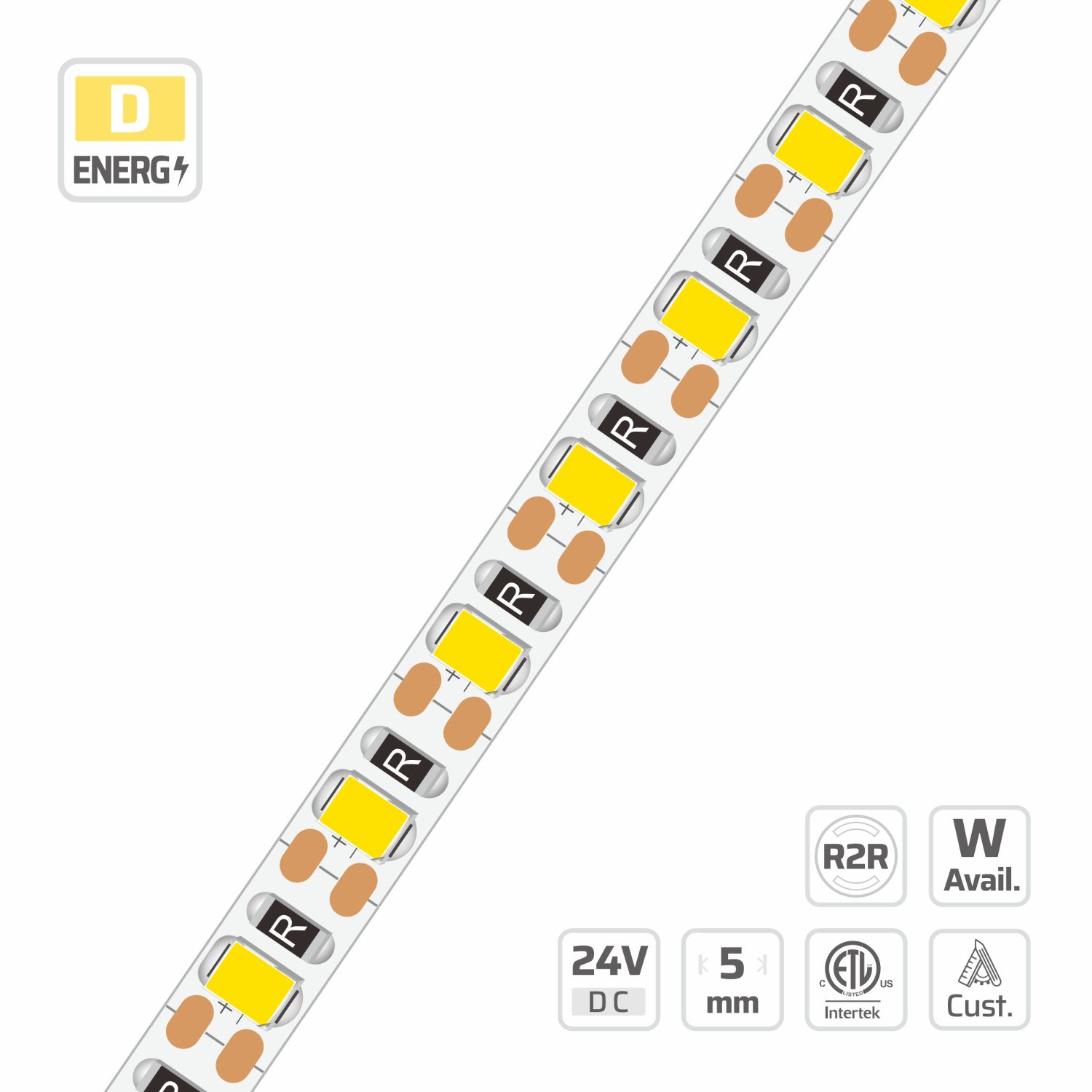 5mm | 24V | 120LEDs | 8.333mm/cut | #16779 | Roll-to-Roll Long Reel LED Strip