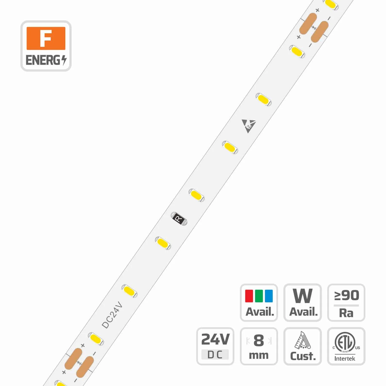8mm | 24V | 70LEDs  | 100cut | #4723 | 3014 Classic LED Strip Light