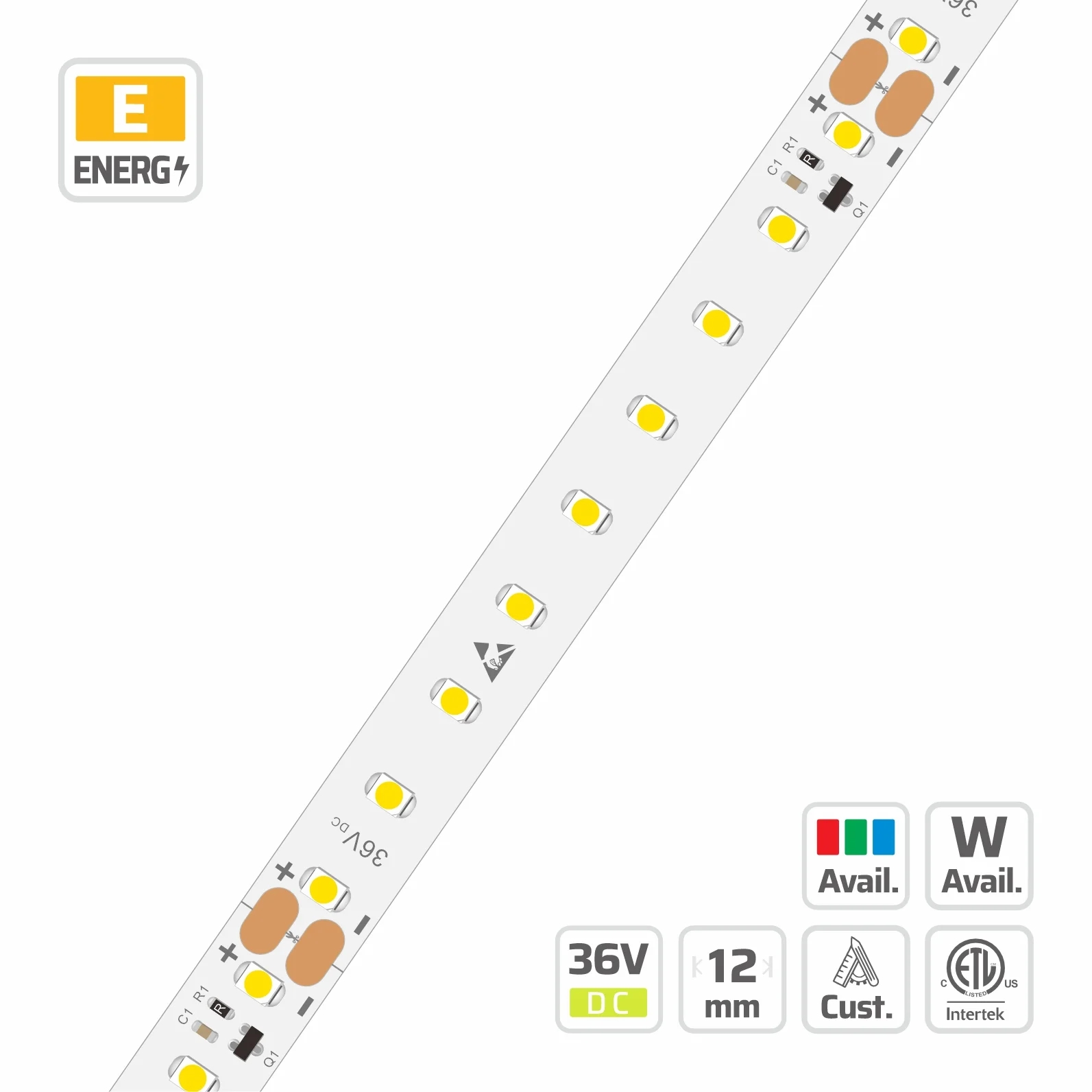 12mm | 36V | 90LEDs | 100cut | #4991 | 3528  Ultra-long LED strip light