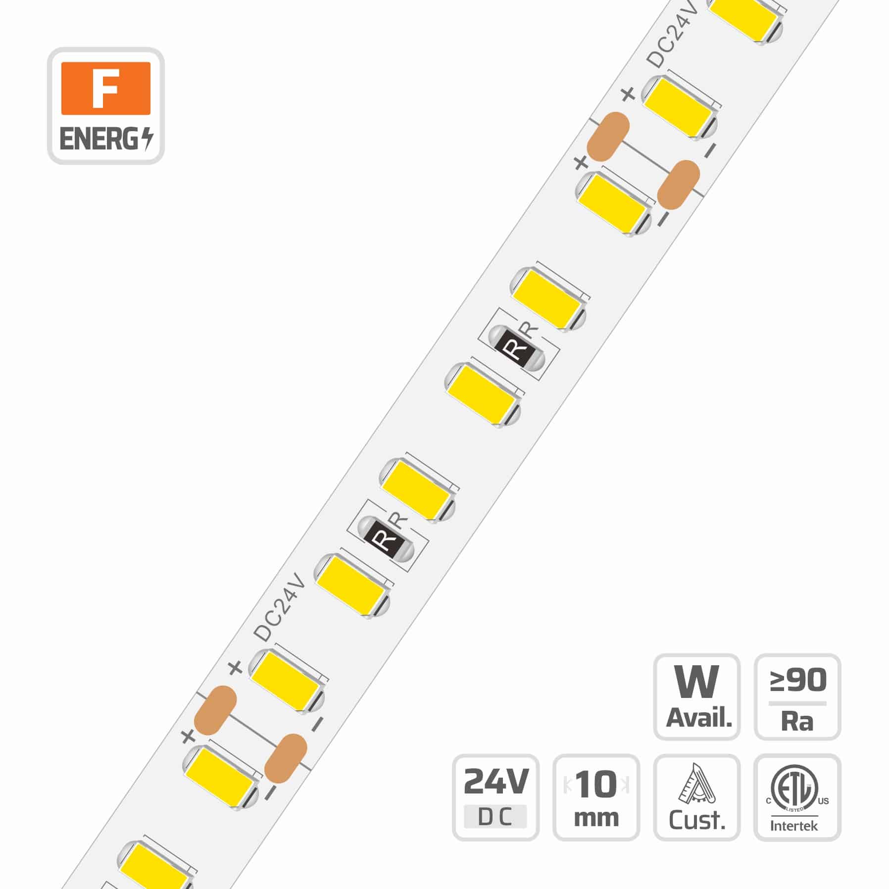 10mm | 24V | 120LEDs | 50cut | #2486 | 5630 Classic High Lumen LED Strip Light