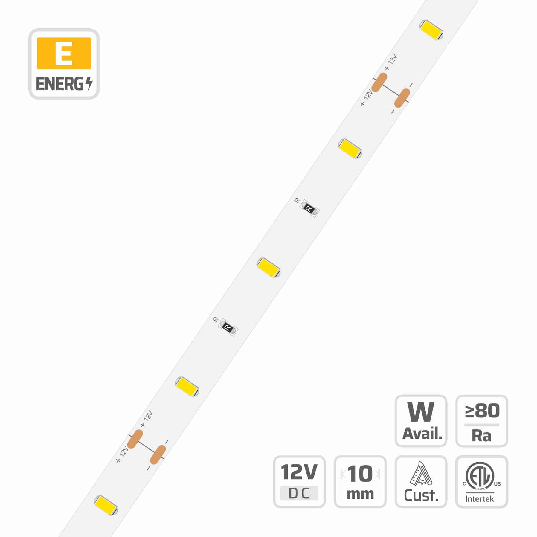 10mm | 12V | 30LEDs | 100cut | #2500 | 5630 Classic LED Strip Light