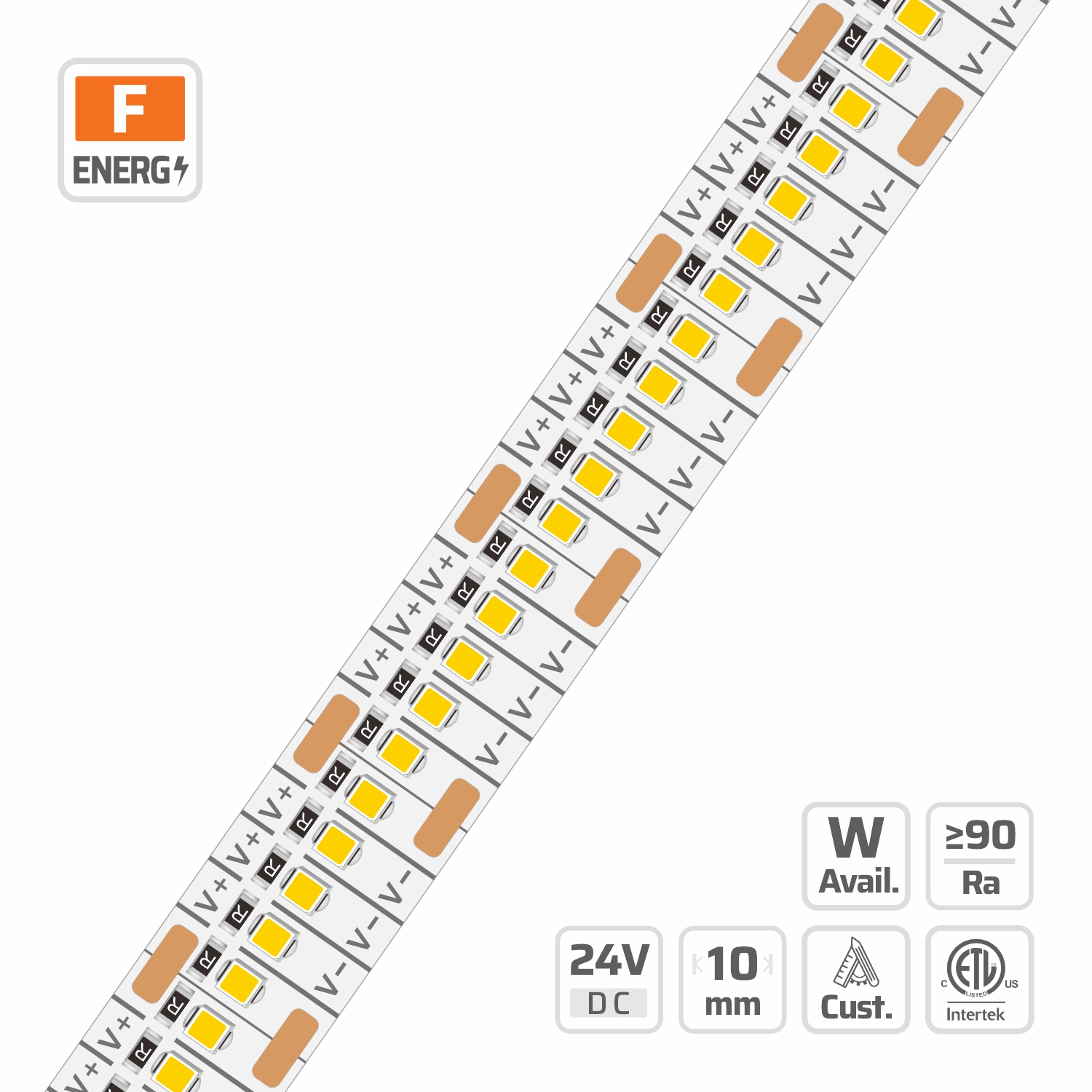 10mm | 24V | 350LEDs | 2.8cut | #11480 Ultra-density Micro-Cut LED strip light
