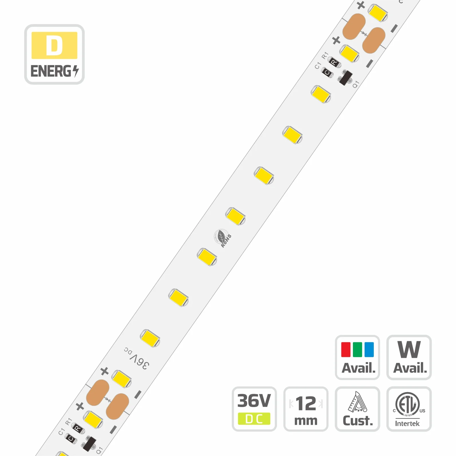 12mm | 36V | 90LEDs | 100cut | #5217 | 2835 Ultra-long LED strip light