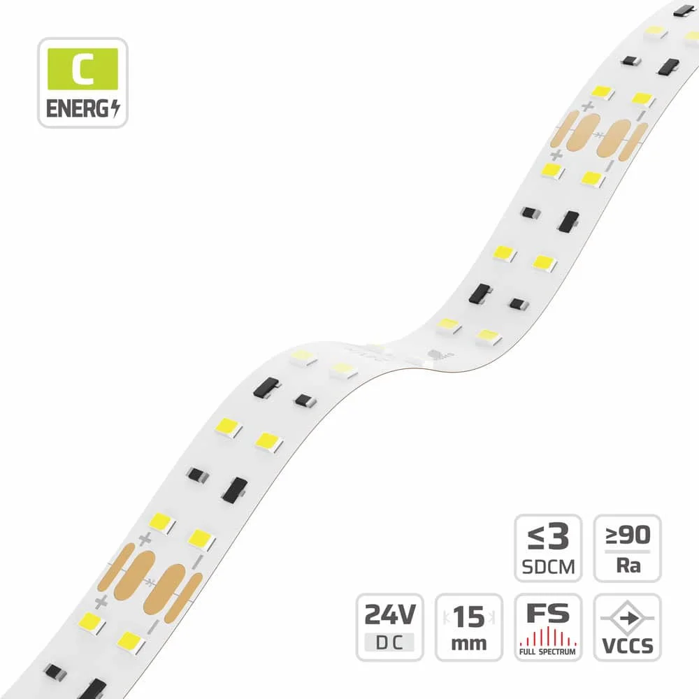 15mm | 24V | 140LEDs | 100mm/cut | #5274 | 2835 C.C. Ultra-Long Multi-Line LED Strip Light