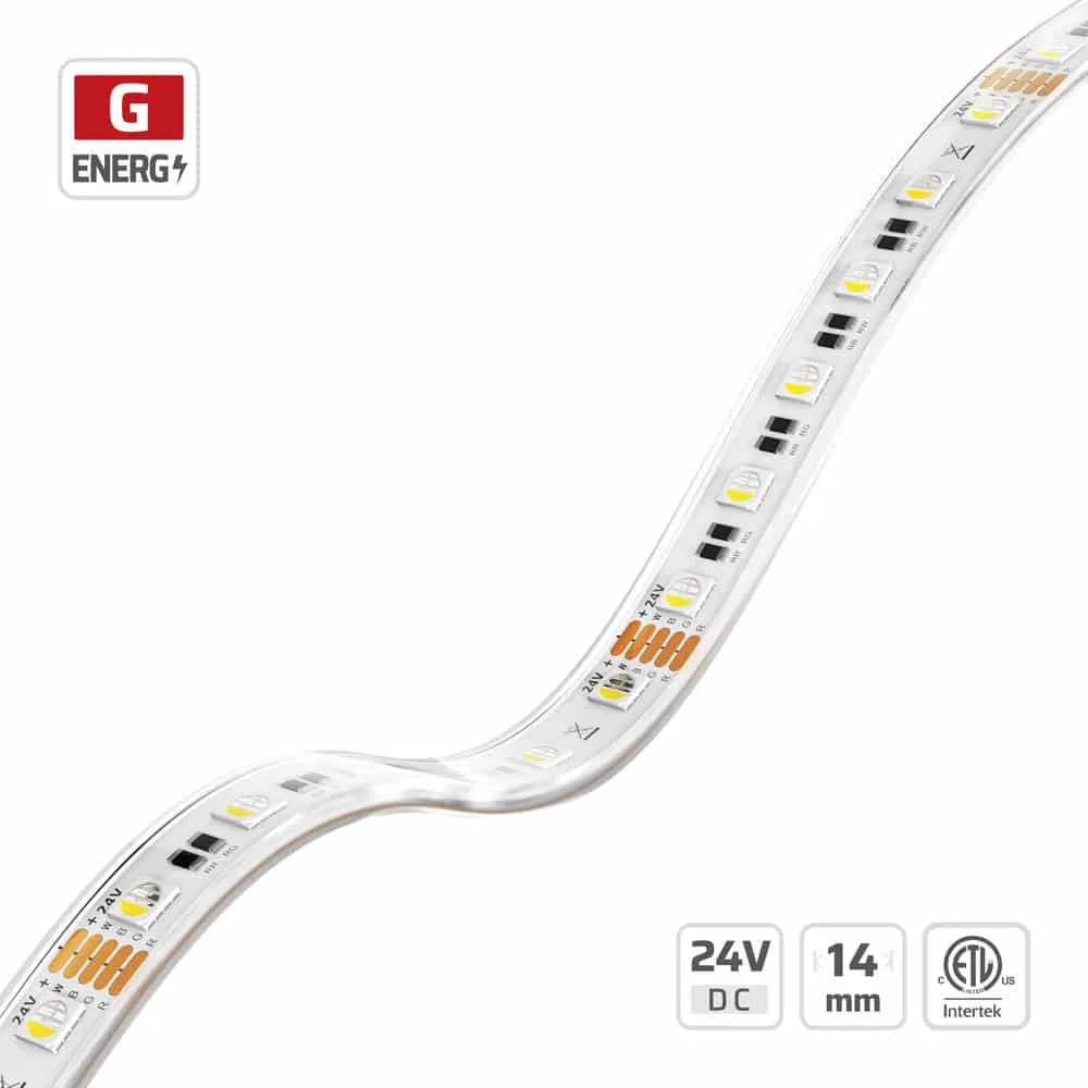 14mm | 24V | 60LEDs | 100mm/cut | #5326-PU | 5050 RGBW PU LED Strip Light