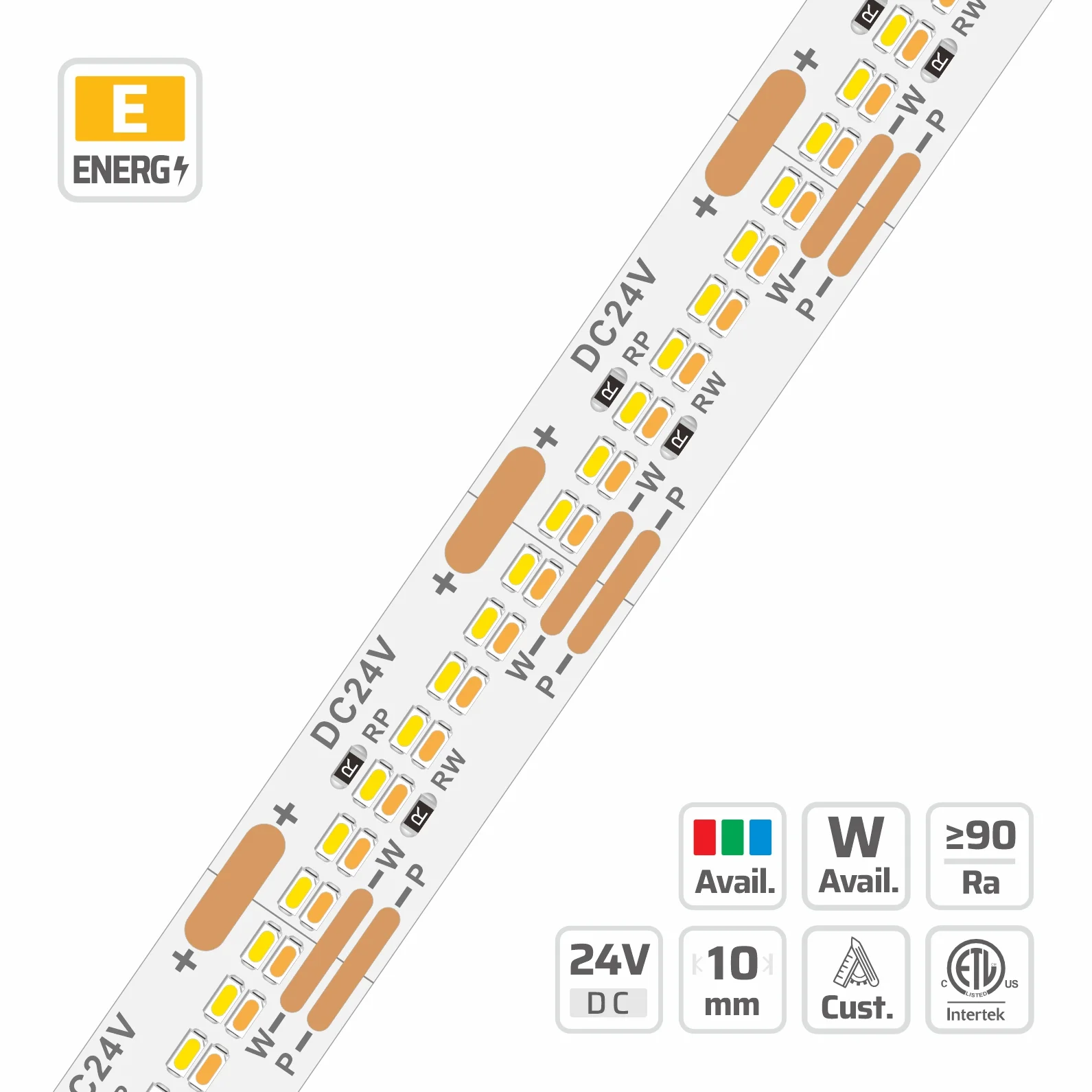 10mm | 24V | 616LEDs | 22.72mm/cut | #5378 | 2110 Ultra-density LED strip light