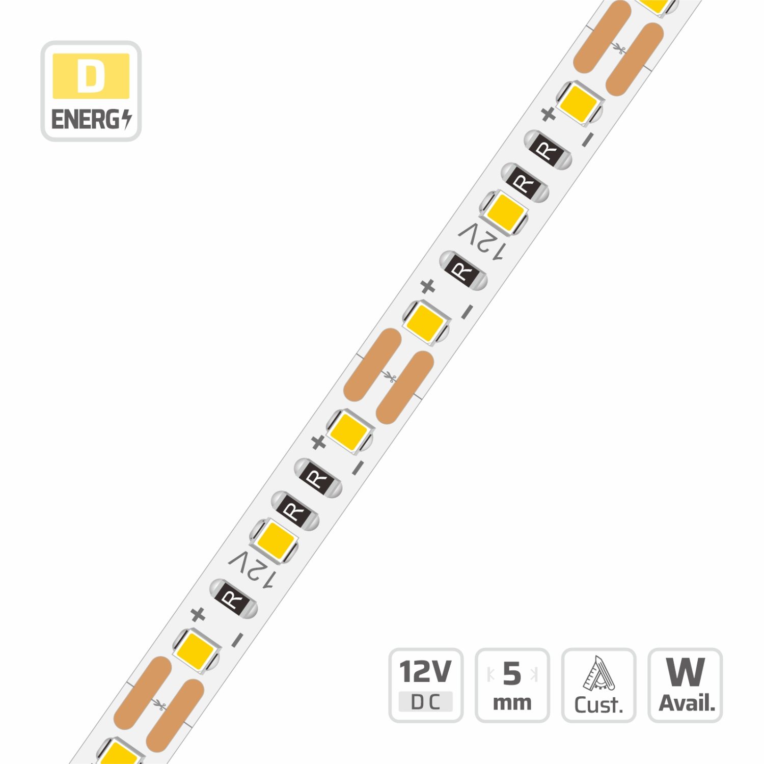 5mm | 12V | 120LEDs | 25cut | #2-5288 Ultra-Narrow LED Strip Light