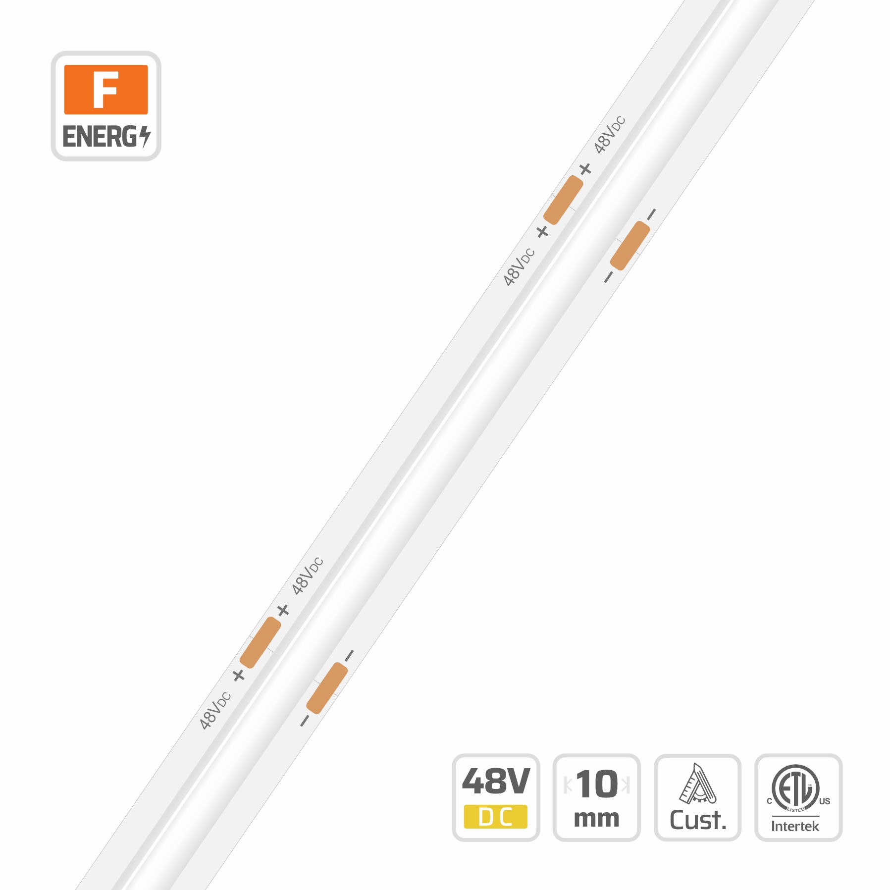 10mm | 48V | 300LEDs | 50cut | #15927 | 48V SOB Strip C.C. version
