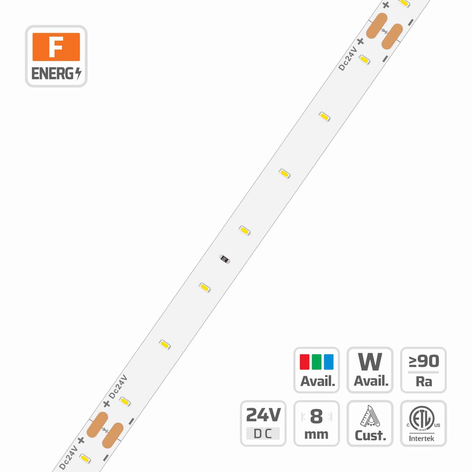 8mm | 24V | 70LEDs | 100cut | #5965 | 2110 Classic LED Strip Light