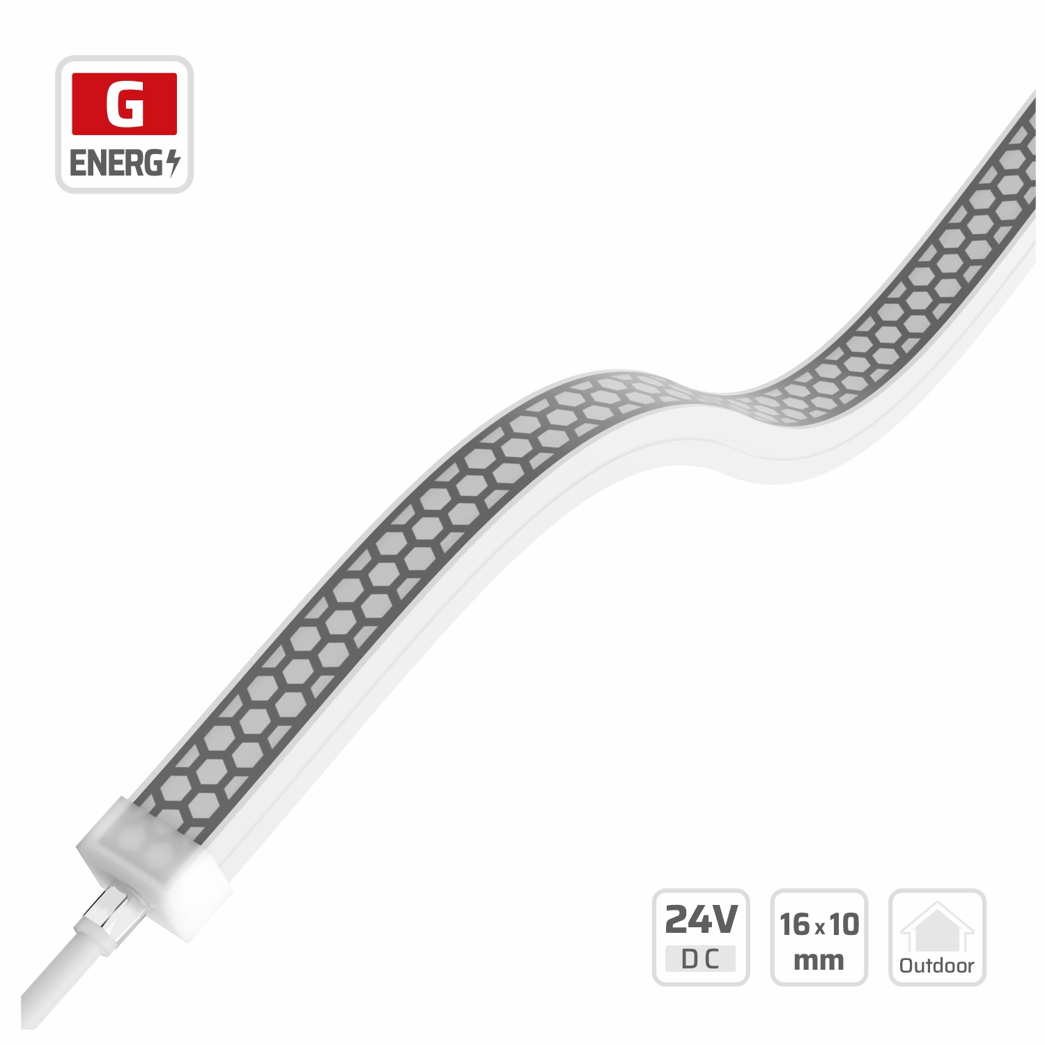 3015-GF 16*10mm Glare-free Neon Lights 128LEDs/m | 10mm | 24V | 128LEDs | 62.5mm/cut | #3015-GF — 24V, cuttable every 62.5mm, 10mm FPCB width, 2835 LEDs, 128 LEDs/m
