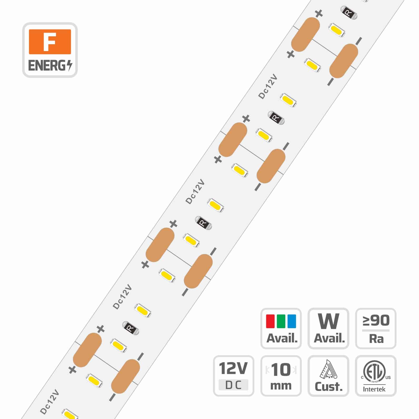 10mm | 12V | 180LEDs  |  16.66cut | #6012 | 2216 Classic LED Strip Light