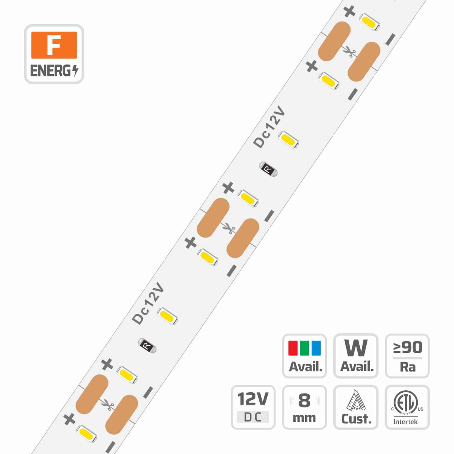 8mm | 12V | 120LEDs  | 25cut | #6018 | 2110 Classic LED Strip Light