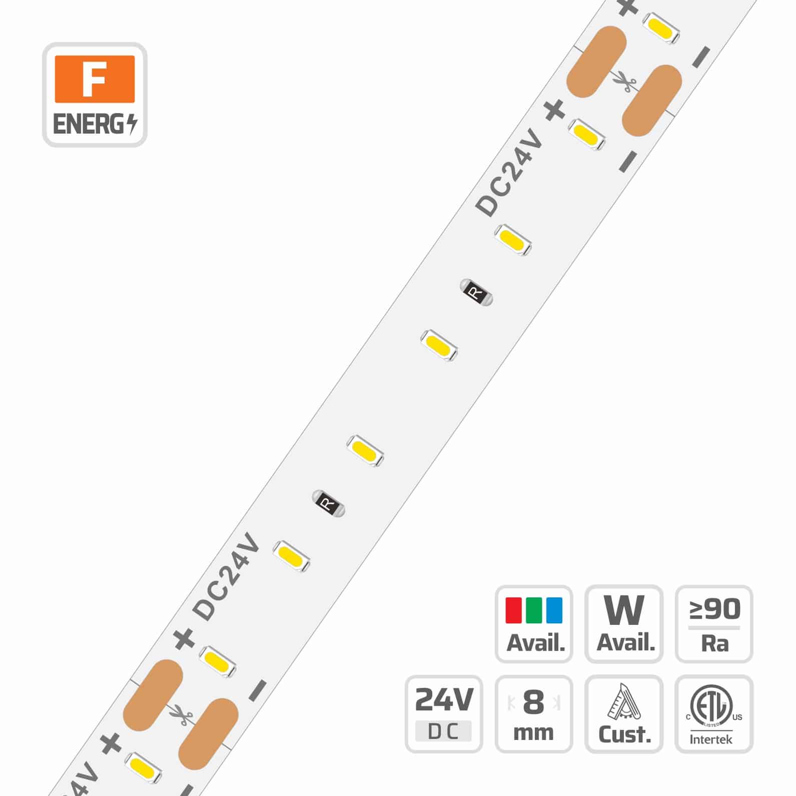 8mm | 24V | 120LEDs | 50cut | #6019 | 2110 Classic LED Strip Light