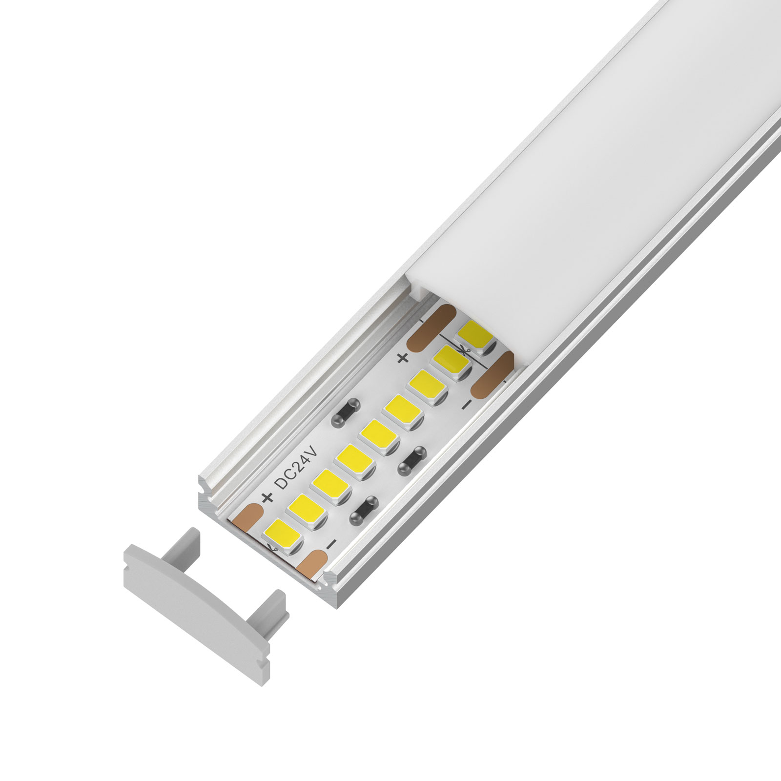 DL-1205 Surface Mount LED Channel — 24V, cuttable every 31.3mm, 12mm FPCB width, 2835 LEDs, 240 LEDs/m