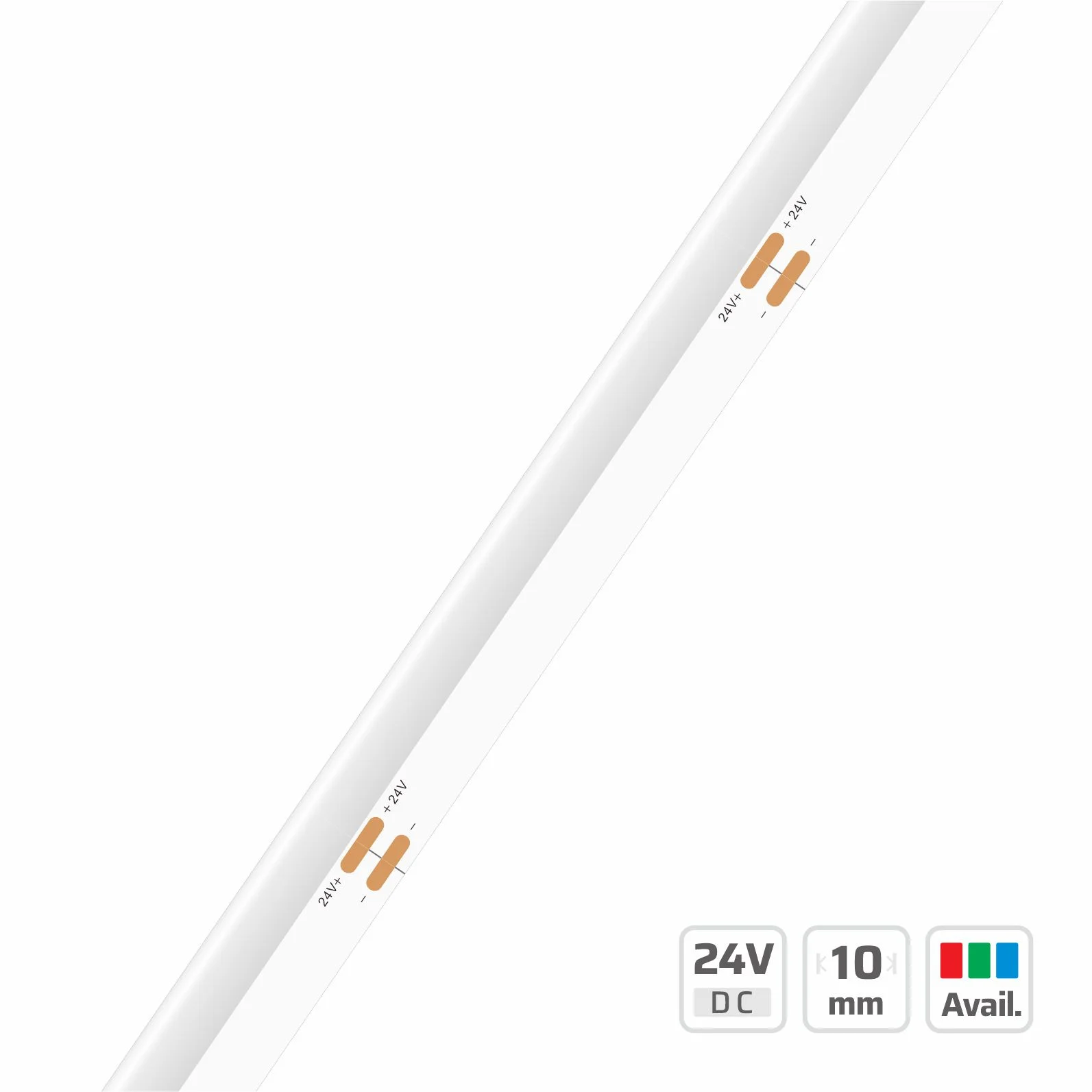 10mm | 24V | 378LEDs | 55.55mm/cut | #6702 | COB LED Strip Light
