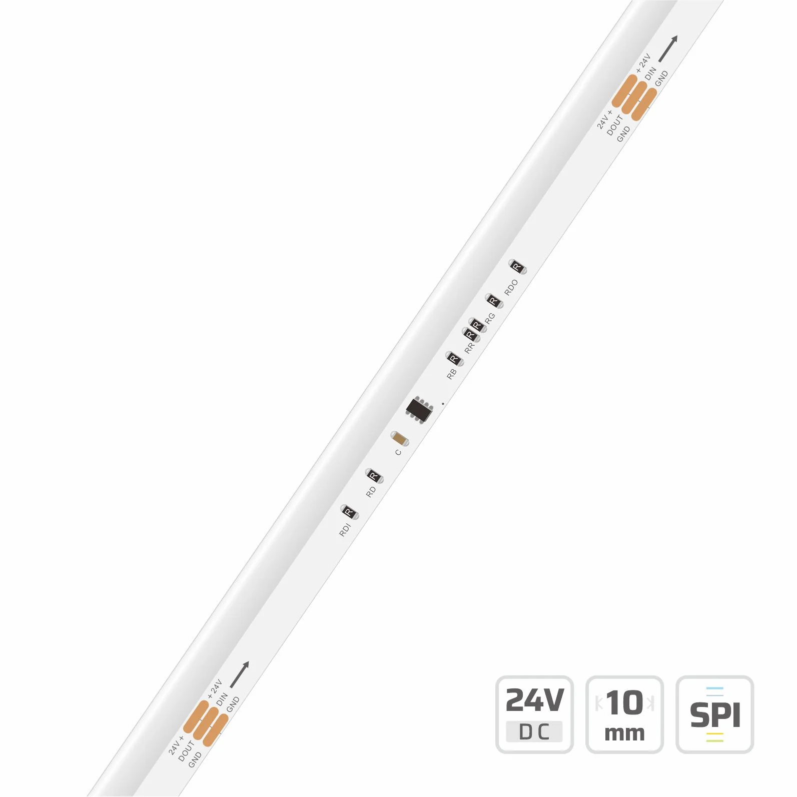 10mm | 24V | 840LEDs | 100mm/cut | #6705 | COB LED strip light