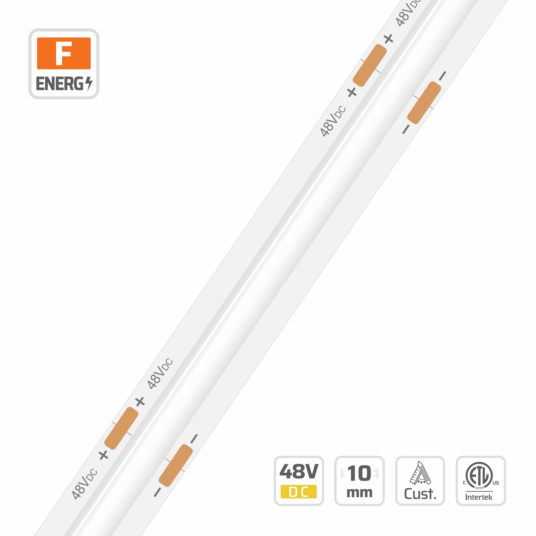 48V | 10mm | 300LEDs | 50cut | #15926 | SOB Strip C.V. Version