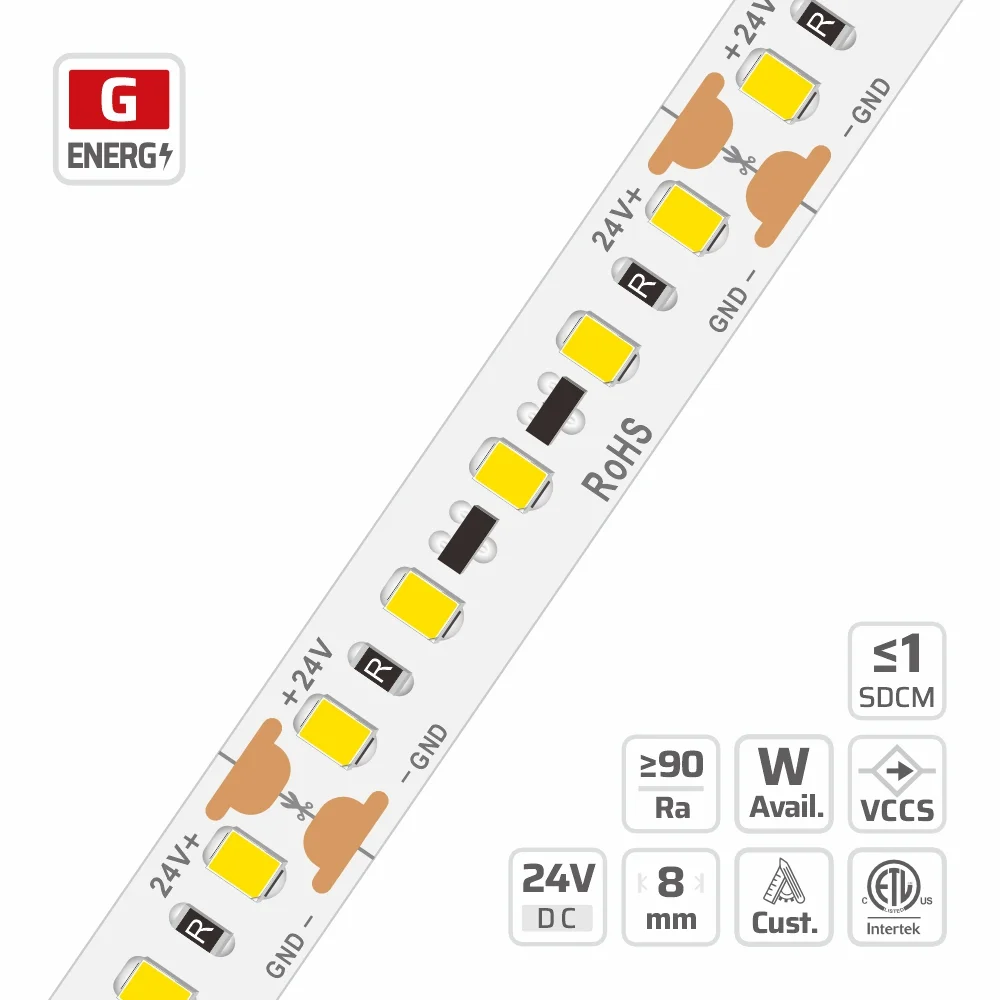 1 SDCM Ultra-long LED strip light | 8mm | 24V | 120LEDs | 41.67cut | #7909-B |