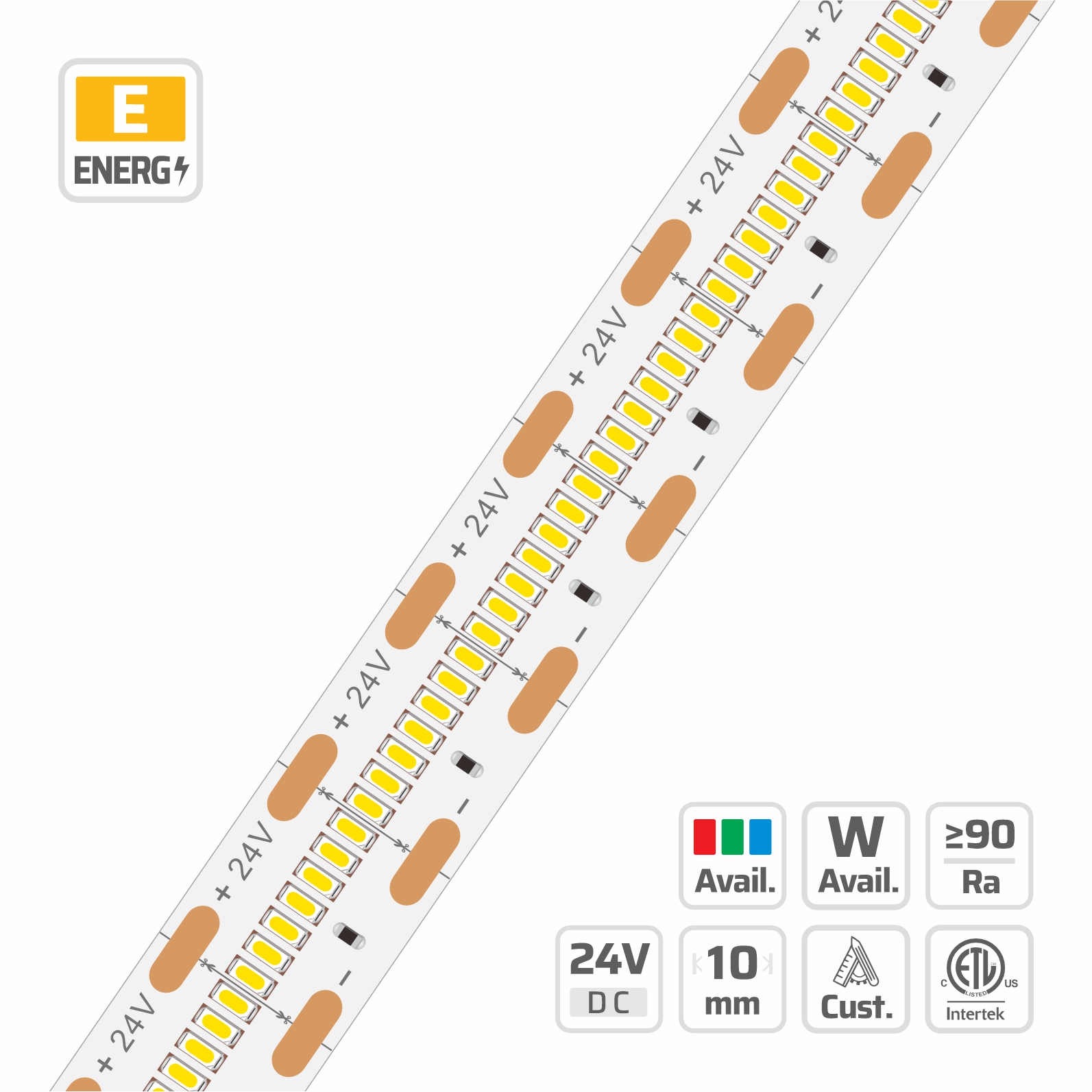 10mm | 24V | 700LEDs | 10cut | #8651 | 2110 Micro-Cut Ultra Density LED strip light
