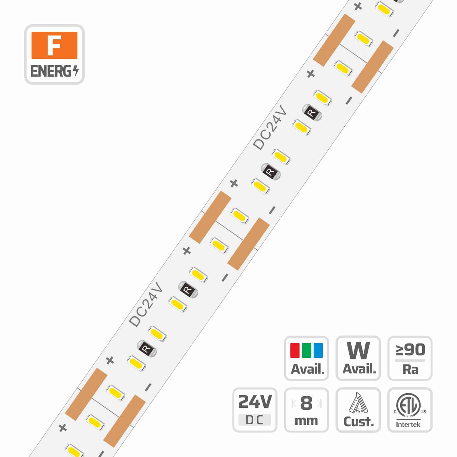 8mm | 24V | 240LEDs  | 25cut | #8734 | 2110 Ultra Density LED strip light