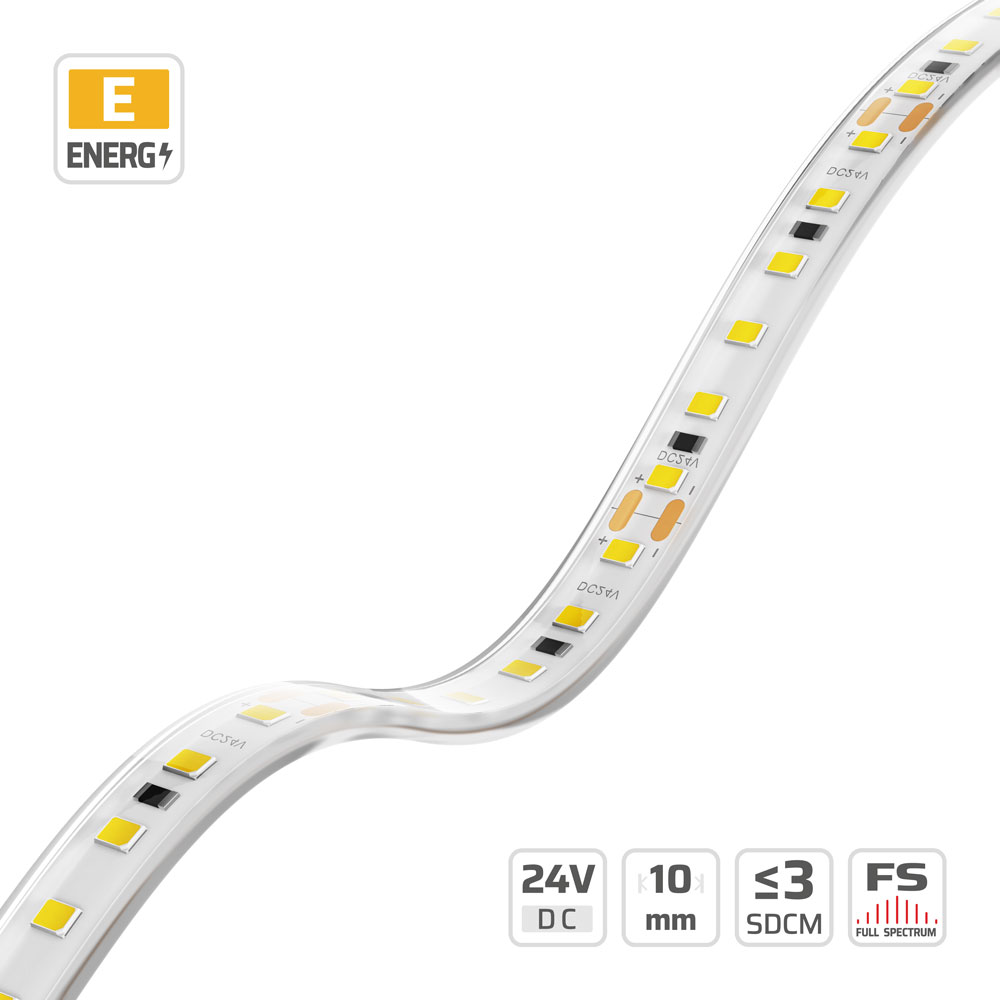 10mm | 24V | 120LEDs | 50mm/cut | #2307-PU | 2835 Classic PU LED Strip Light