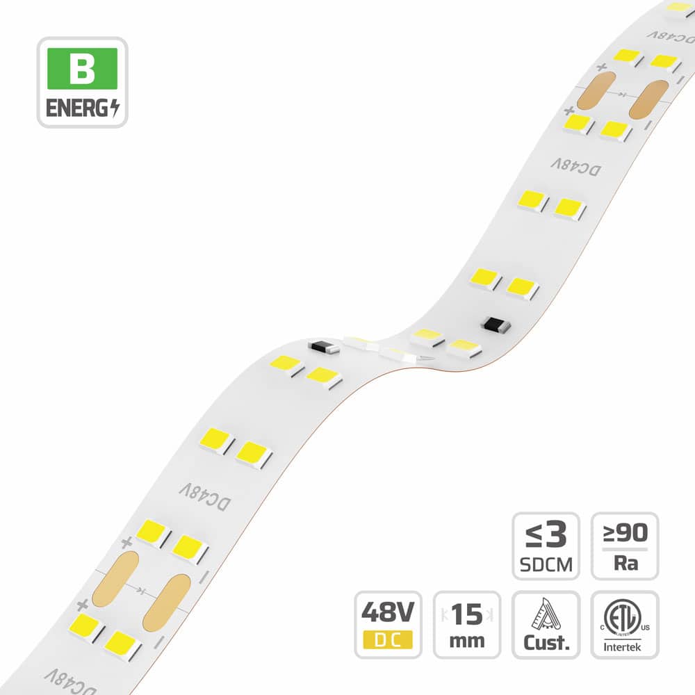15mm | 48V | 160LEDs | 100mm/cut | #5897 | 48V High Lumen  LED Strip Multi-line