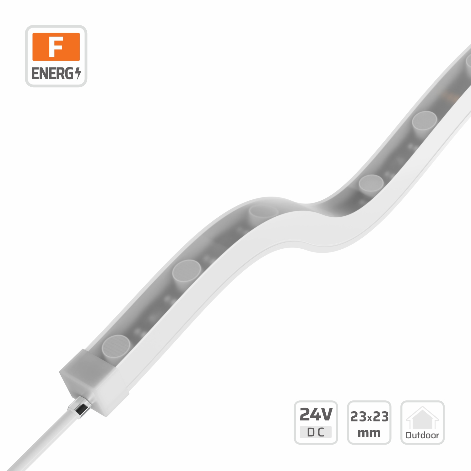 15215 Single Color — 24V, cuttable every 125mm, 15mm FPCB width, 3030 LEDs, 24 LEDs/m