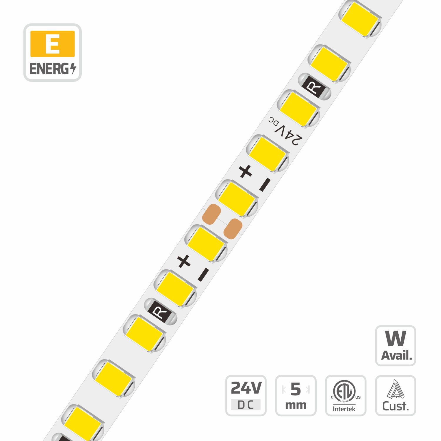 5mm | 24V | 176LEDs | 45.456mm/cut | #13341 | 2835 High-Efficiency Classic Stable LED Strip