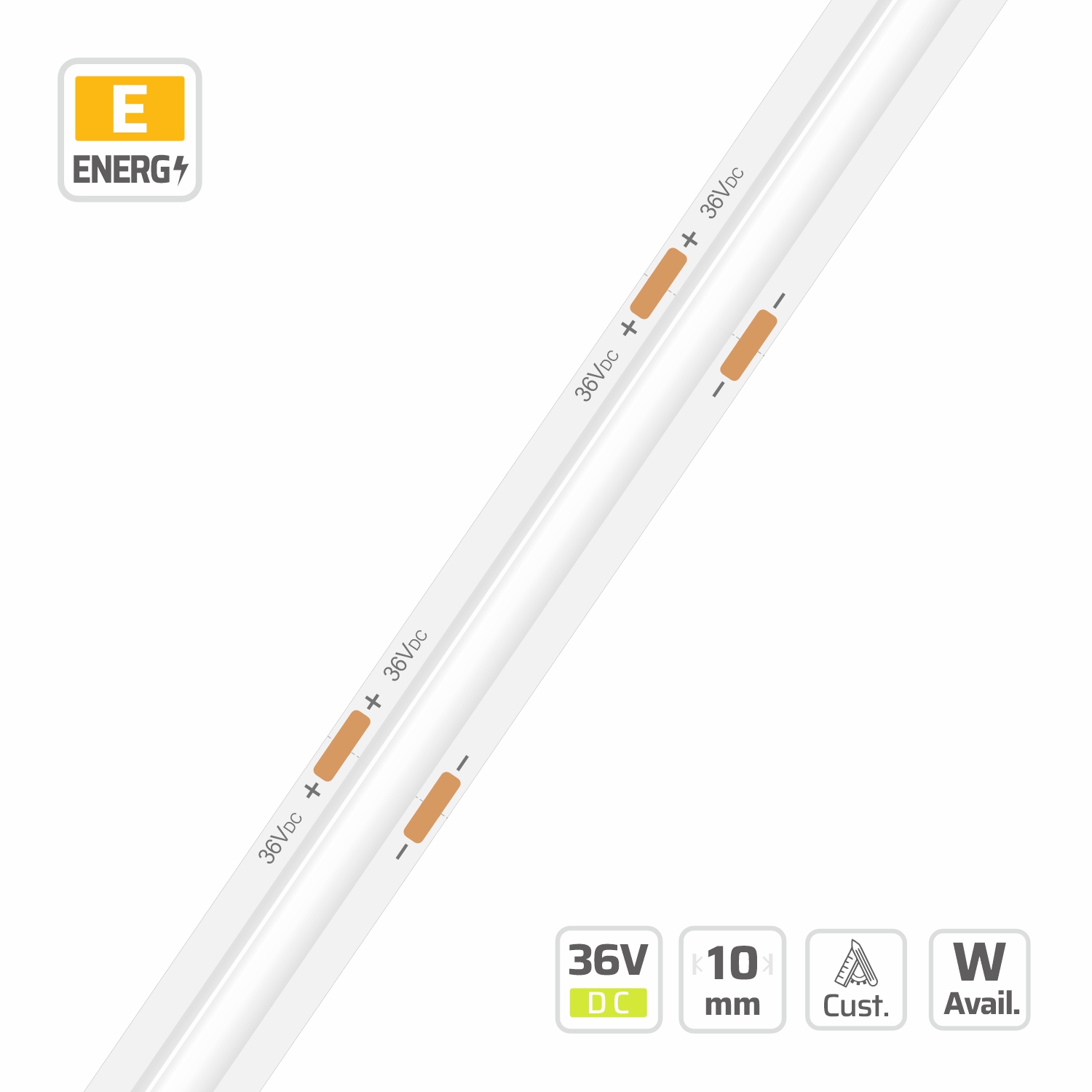 10mm | 15m | 312LEDs | 38.46mm/cut | #15079 | 36V SOB Strip C.C. version
