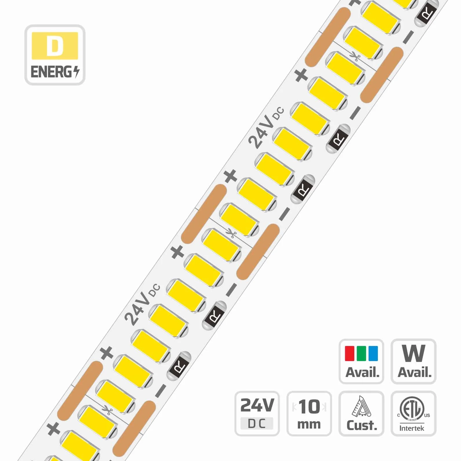 12mm | 24V | 238LEDs | 29.41cut | #5325 | 5630 Ultra-density LED strip light